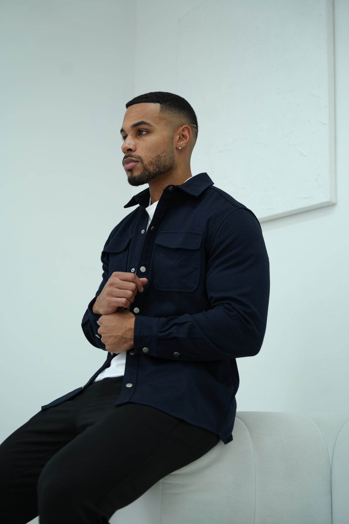 The Vera Overshirt - Navy Blue