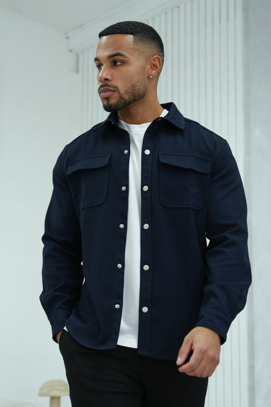 The Vera Overshirt - Navy Blue